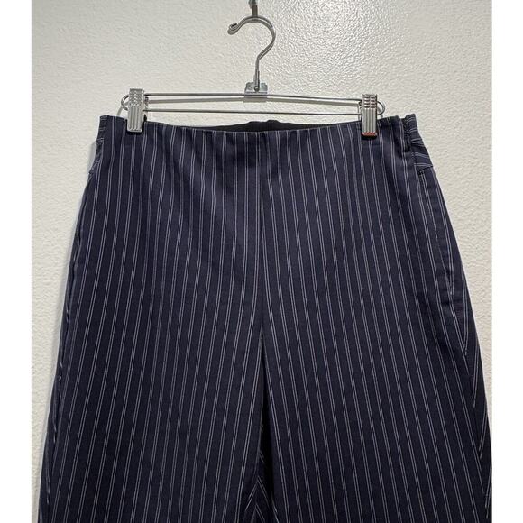 Rag & Bone Simone Pants Women’s Size 8 Navy Striped Skinny Pull On Ankle Modern - Picture 2 of 8